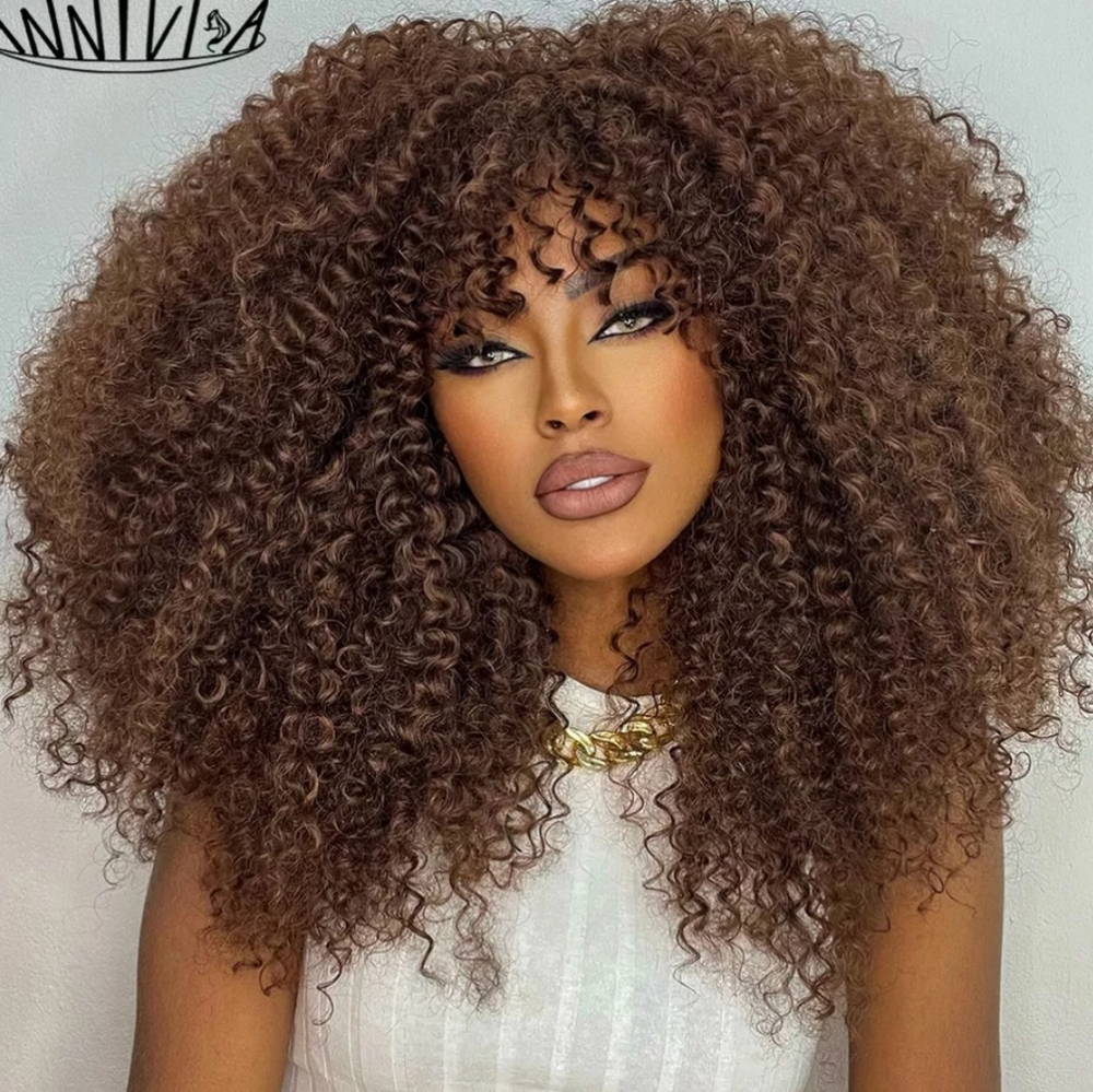 Brown Curly Beauty Full Wig